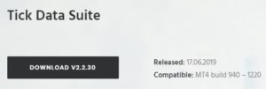 Tick Data Suite download ボタン